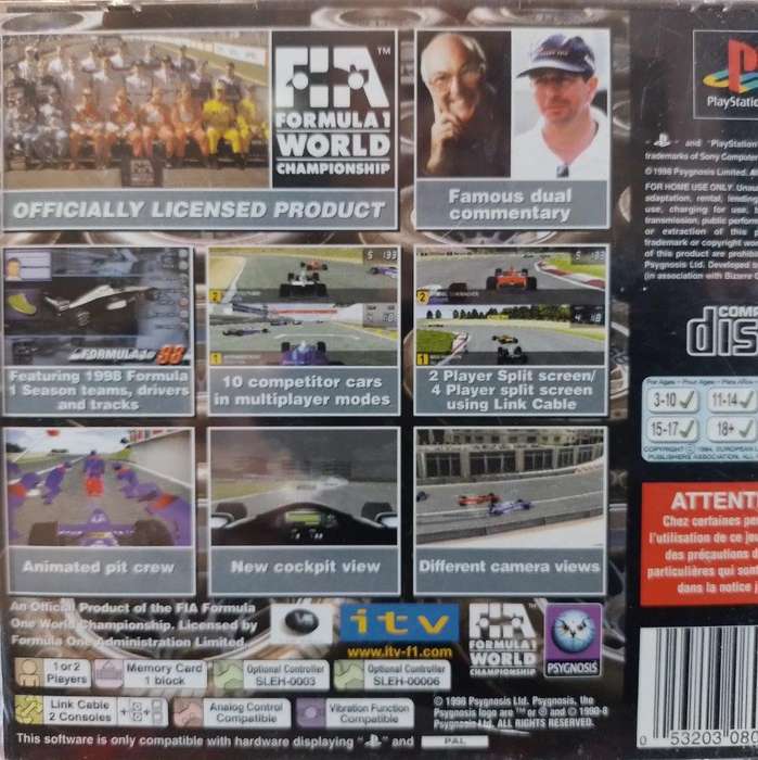 PS1 - Formula 1 98 (Pal black disc)