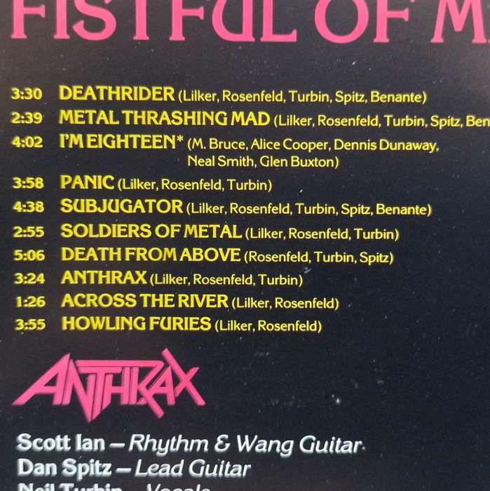 CD - Anthrax Fistful of Metal CD MFN 14