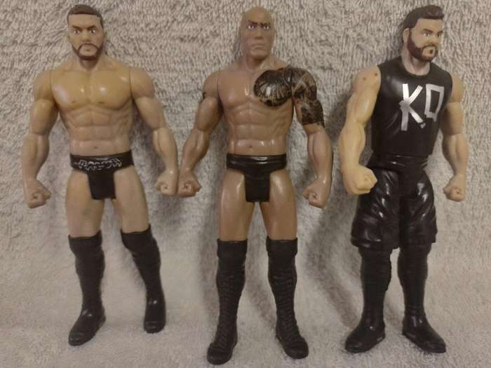 WWE Job Lot of 3 Wrestlers  Mattel 2017 +-15.5cm