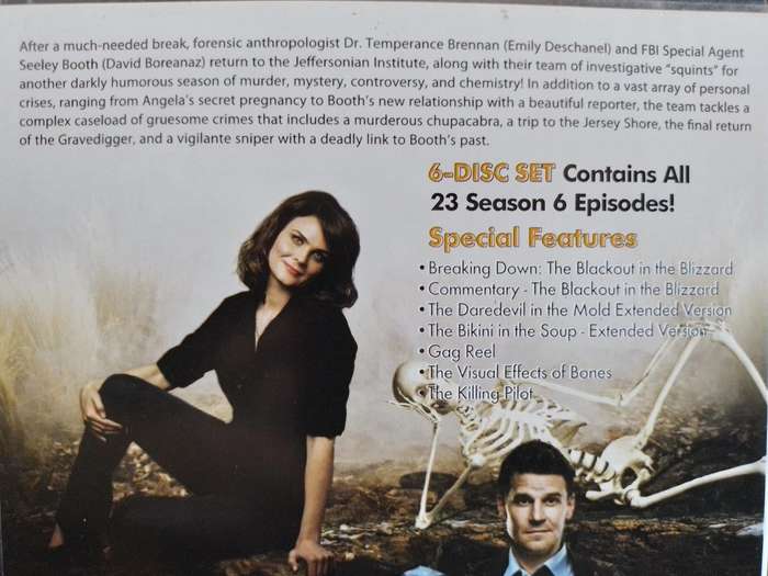 DVD - Bones The Complete Sixth Season