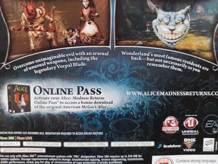 Xbox 360 - Alice Madness Returns