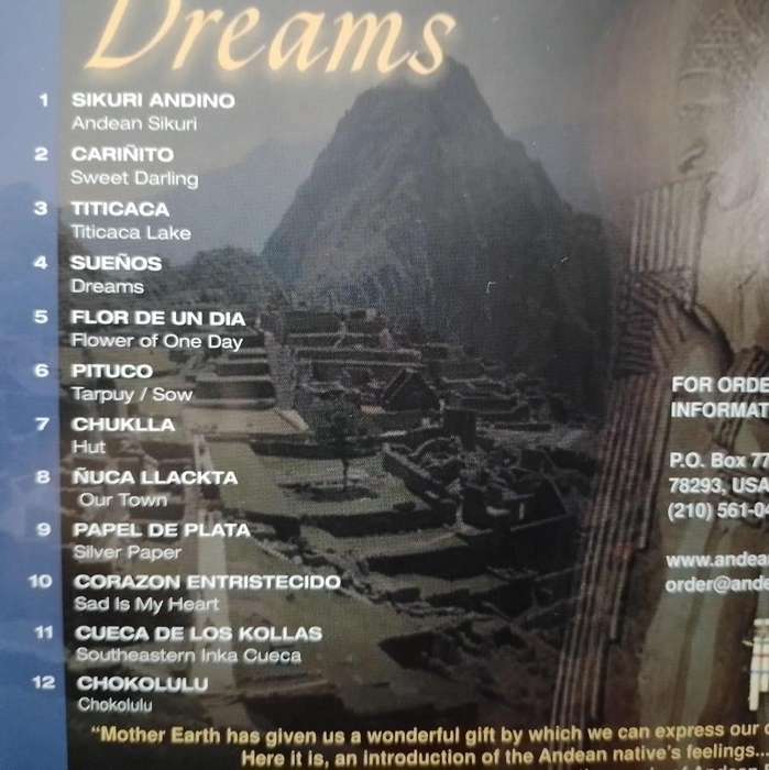 CD - Dreams Andean Fusion