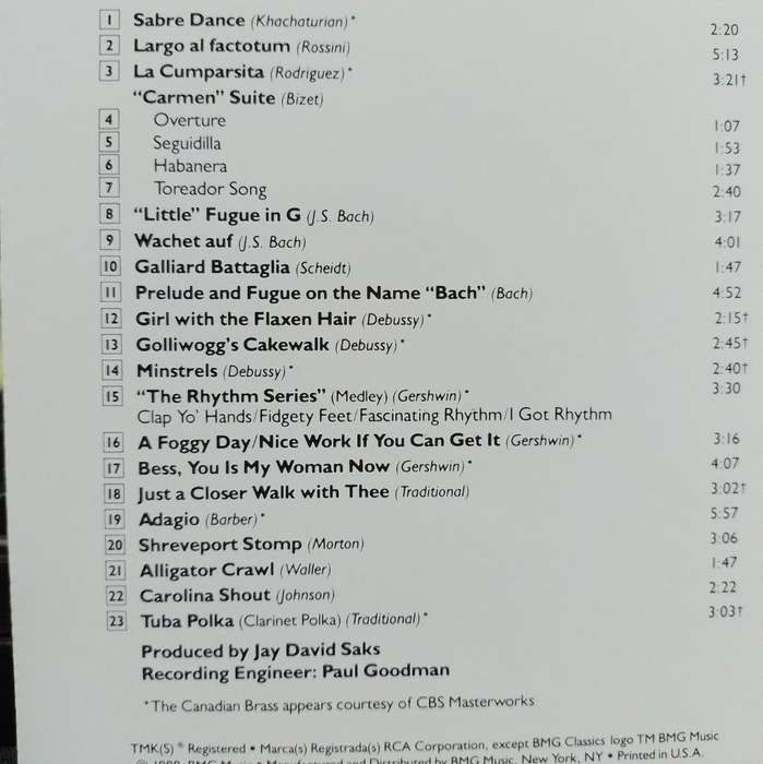 CD - The Canadian Brass - More Greatest Hits 5628-2-RC