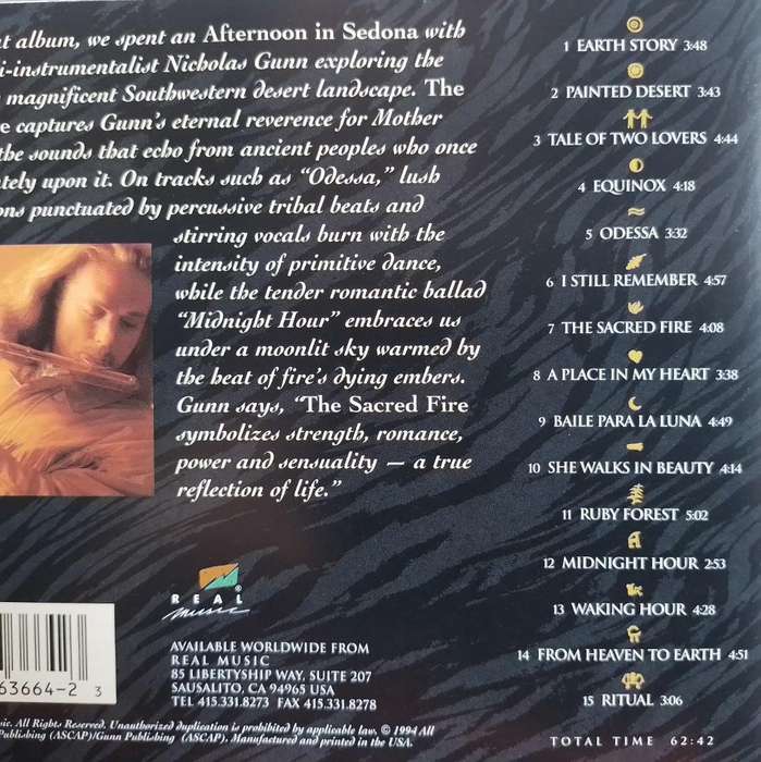 CD - Nicholas Gunn - The Sacred Fire