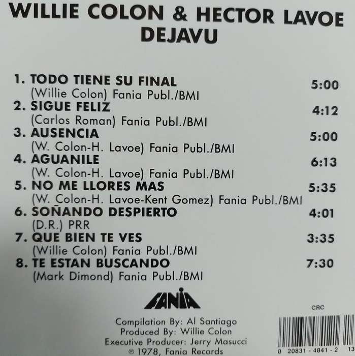 CD - Willie Colon & Hector Lavoe Dejavu
