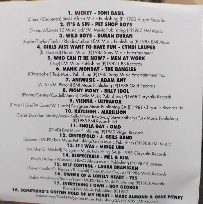 CD - The Best Eighties Album In The World...Ever! Volume 1 (2cd)