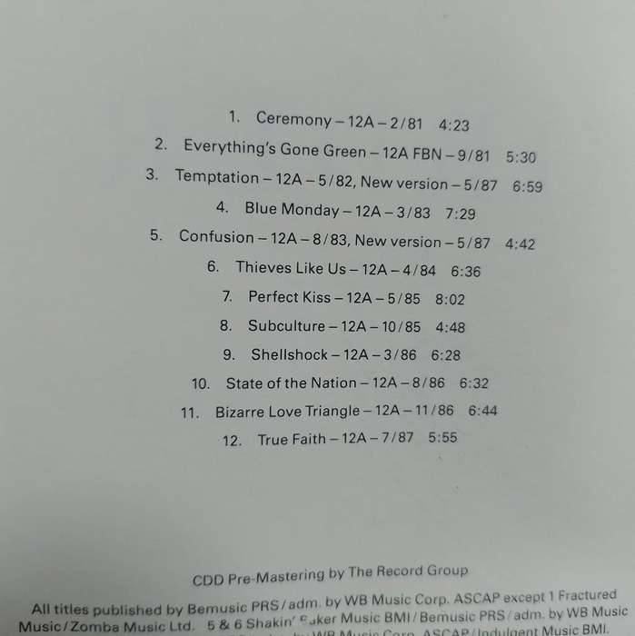 CD - New Order - Substance (Disc One)
