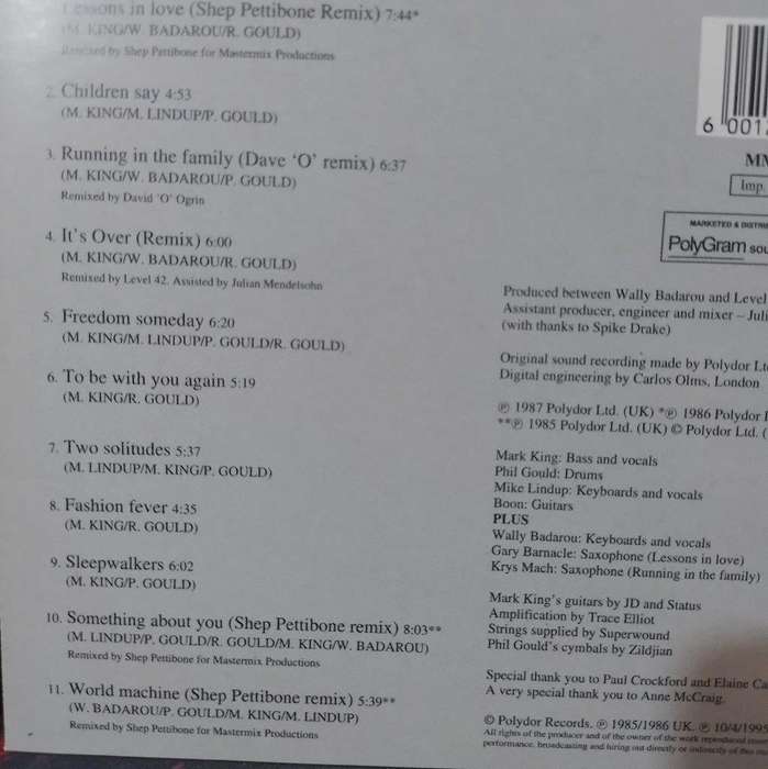 CD - Level 42 - Running In The Family - MMTCD 1918