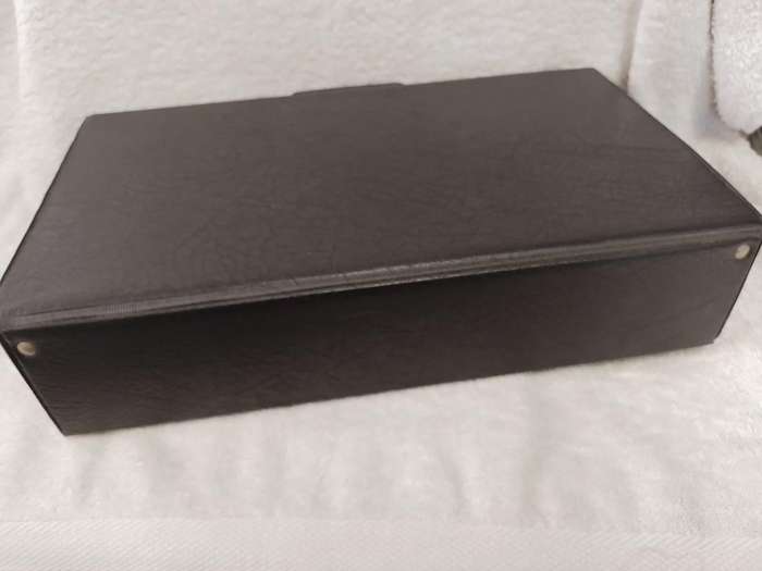 Vintage Cassette Leatherette PVC Carry Case Holds 30 Audio Cassettes
