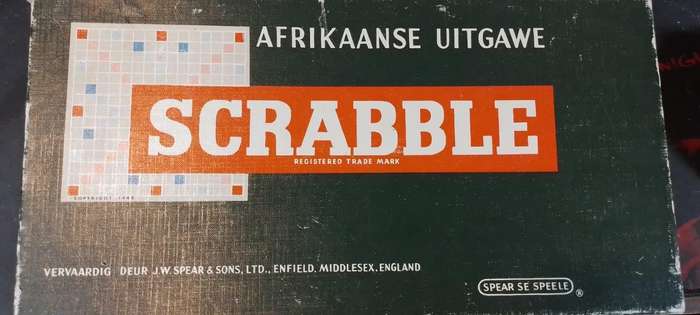 Vintage Scrabble Afrikaanse Uitgawe Spear`s Games