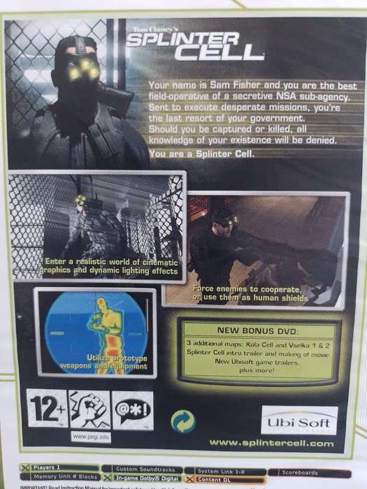 Xbox - Tom Clancy's Splinter Cell - Classics