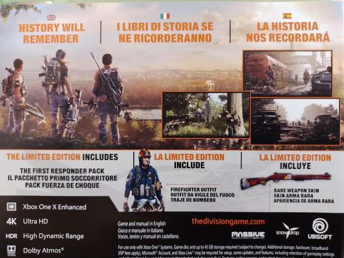 Xbox ONE - Tom Clancy's The Division 2 Limited Edition