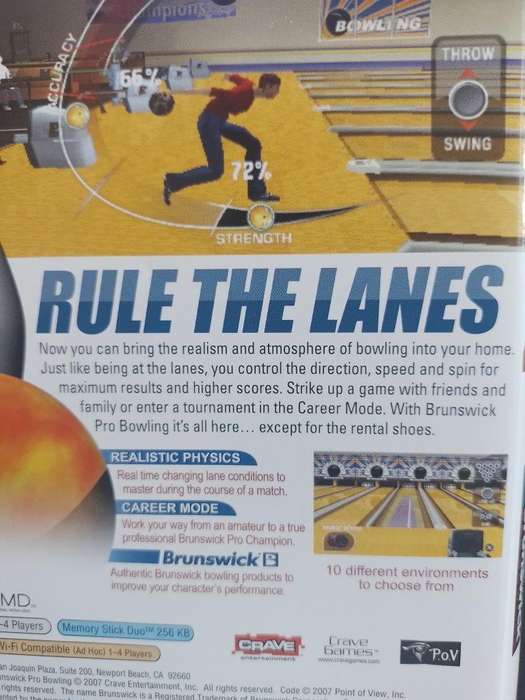 PSP - Brunswick Pro Bowling