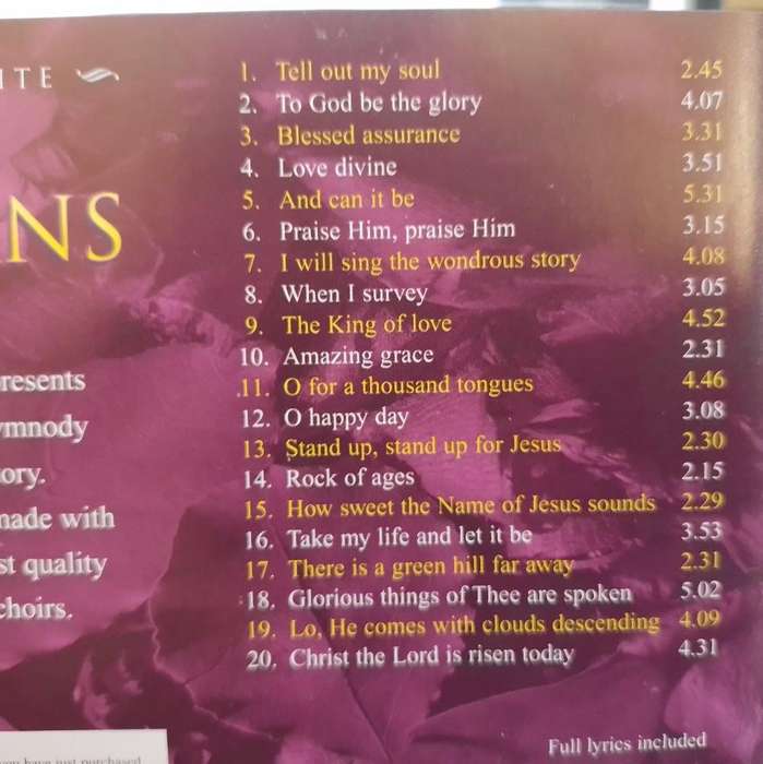 CD - Twenty Favourite Hymns