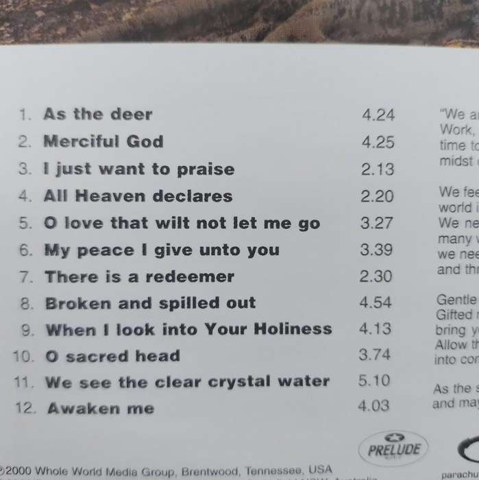 CD - Reflective Moments of Praise - As The Deer