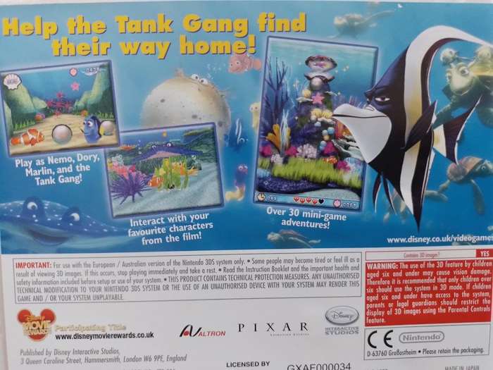 Nintendo 3DS - Finding Nemo Escape To The Big Blue