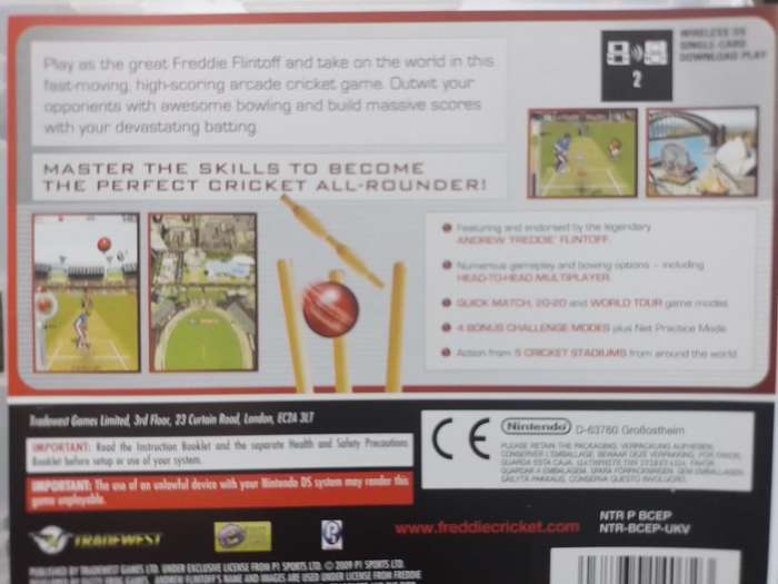Nintendo DS - Freddie Flintoff's Power Play Cricket