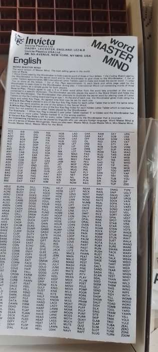 Vintage Word Mastermind Made in England by Invicta Games