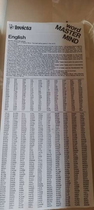 Vintage Word Mastermind Made in England by Invicta Games (New Improved Version)
