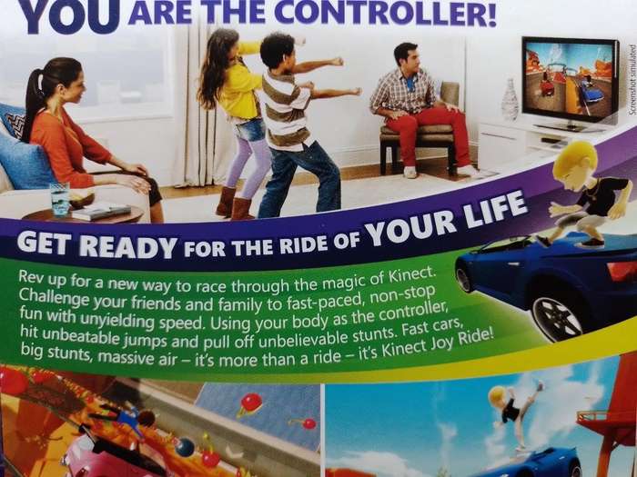 Xbox 360 - Kinect Sensor + Kinect Joy Ride Game Bundle