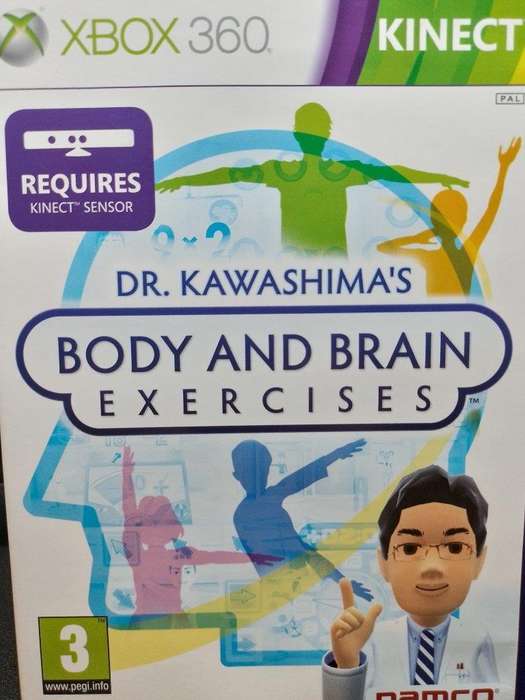 Xbox 360 - Kinect Sensor + Dr. Kawashima's Body and Brain Exercises Game Bundle