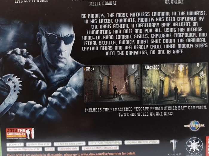 Xbox 360 - The Chronicles of Riddick Assault On Dark Athena
