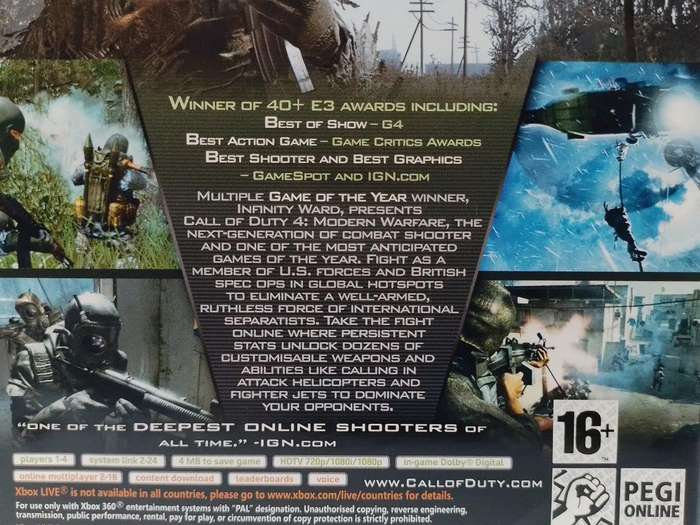 Xbox 360 - Call of Duty Modern Warfare 4 - Game of the Year Edition