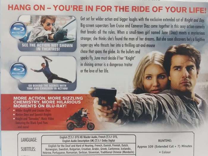 Blu-ray - Knight and Day - Tom Cruise Cameron Diaz