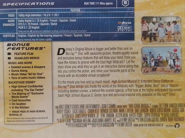 Blu-ray - High School Musical 2 Extended Dance Edition