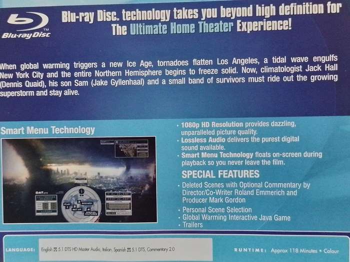 Blu-ray - The Day After Tomorrow