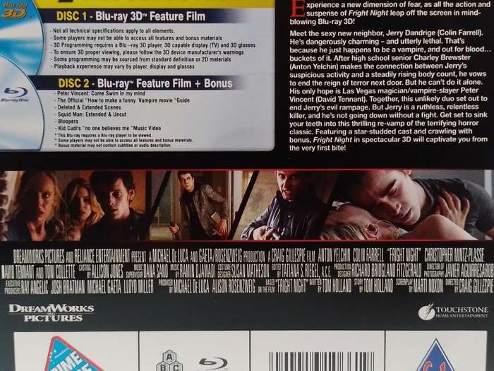 Blu-ray3D - Fright Night -  3d Bluray + Blu Ray
