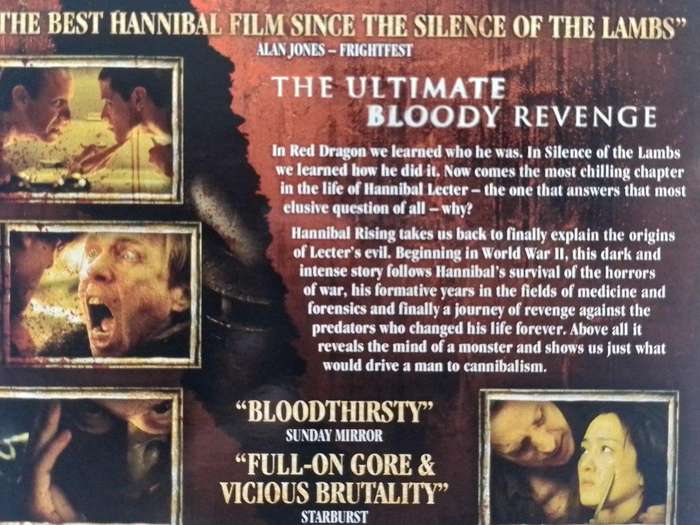 DVD - Hannibal Rising - Fear Begins