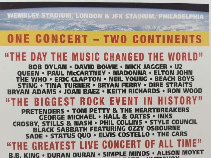 DVD - Live Aid Box set (4 Dvd's) Zone 1 NTSC