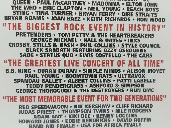 DVD - Live Aid Box set (4 Dvd's) Zone 1 NTSC