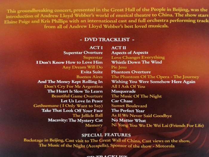 DVD - Andrew Lloyd Webber Masterpiece (Dvd + Cd)