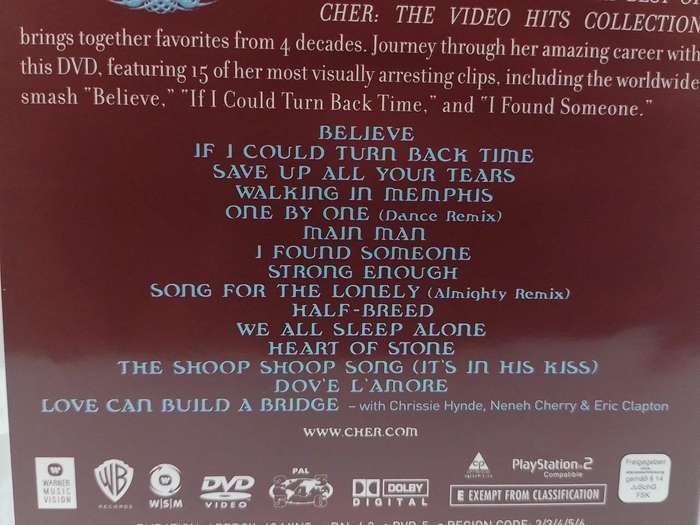 DVD - Cher The Very Best of The Video Hits Collection