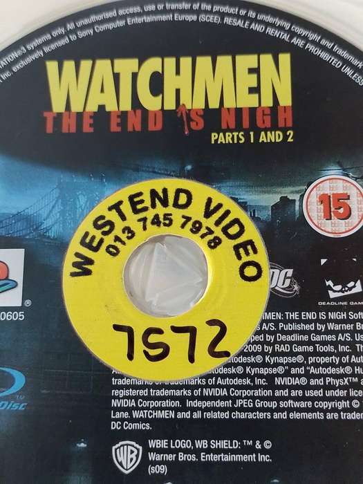 PS3 - WatchMen The End is Nigh Parts 1 and 2
