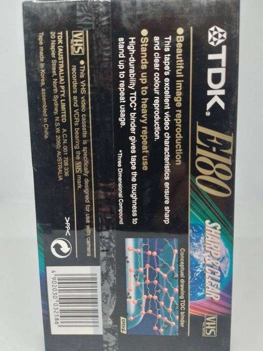 TDK Blank SC-180 VHS Video Cassette (New Sealed) (NOS)