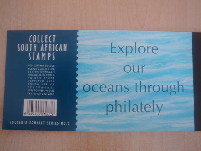 1998 RSA - Whales Booklet with sheet of 2 x 10 airmail postcard stamps MNH