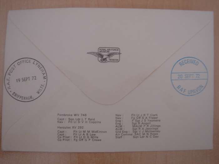 1972 RAF UPAVON - Reformation of No46 Group - Cover