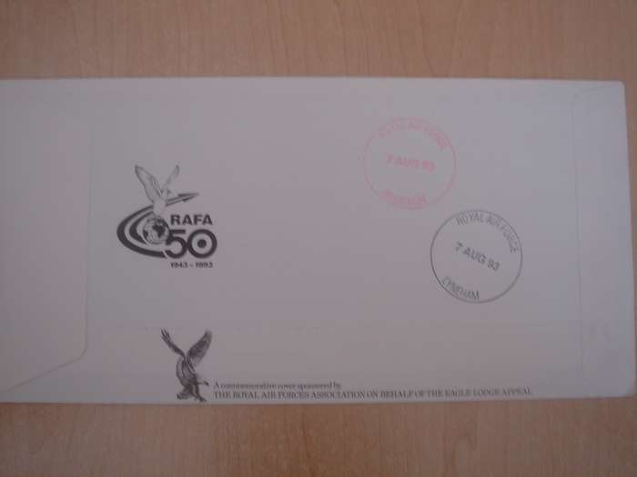 1990 RAF 75th Anniversary FDC - stamped in ASCENSION ISLANDS