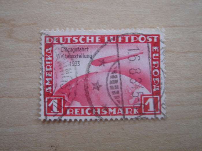 1933 Deutsches Reich MiNr 496-498 used, stamped - Zeppelin Set `Chicagofahrt`