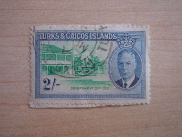 1931 Turks & Caicos Islands 2/- SG231 used, stamped