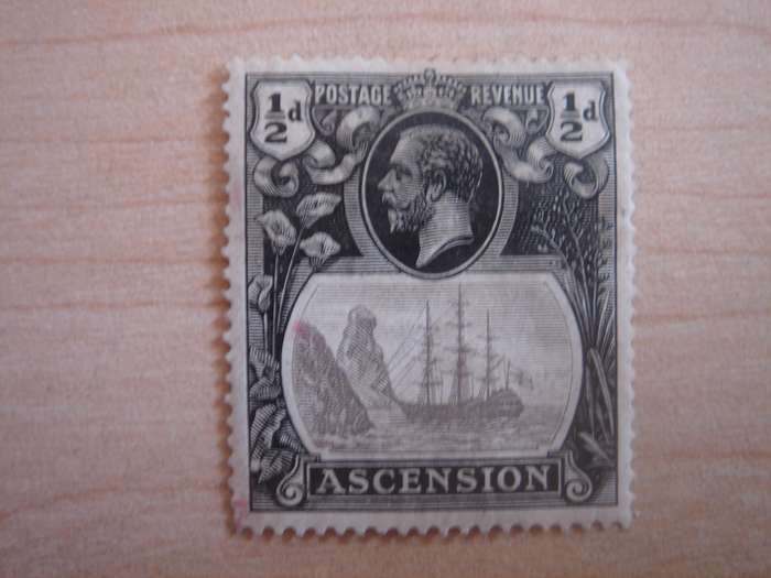 1924 Ascension Island 1/2 d SG10 mint, hinged