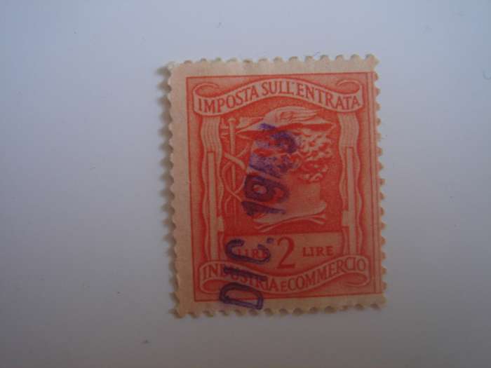1940 Italia - Revenue Stamp 2 Lire used, stamped