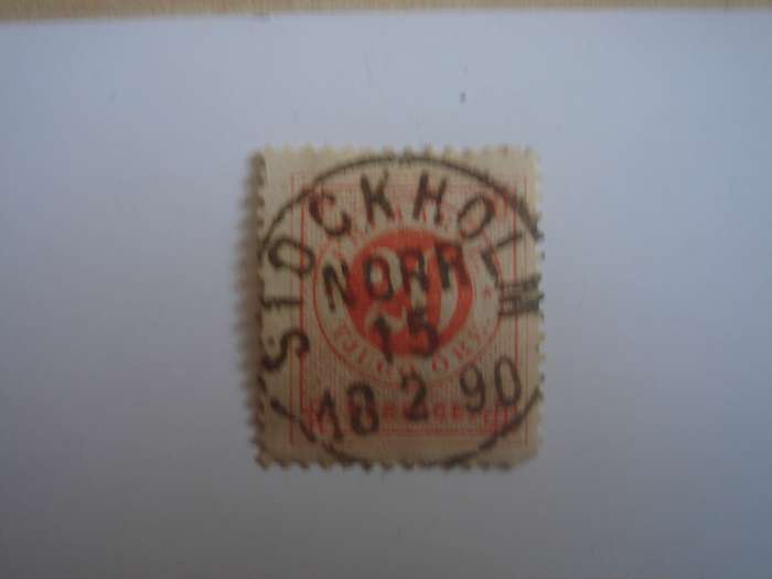 1872 Sweden - Numerals - 20 Oere used, stamped