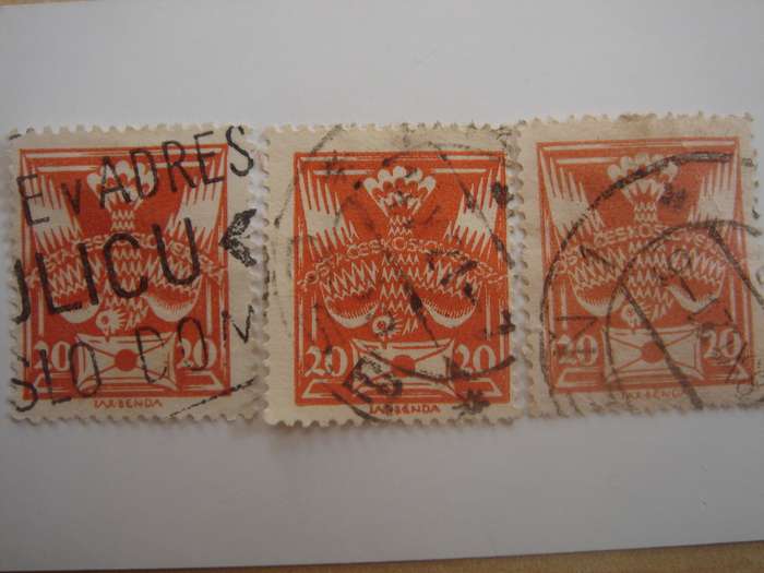 1920 CZ - Official Stamp SG193b used, stamped (different color tones)