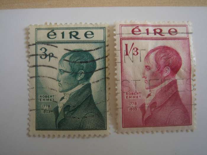 1953 Ireland - Robert Emmet SG156-157 - used, stamped