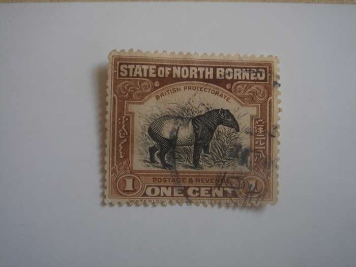1909 North Borneo - Tapir SG159 - used, stamped