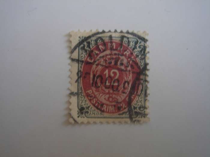 1875 Denmark Numerals SG83 used, stamped